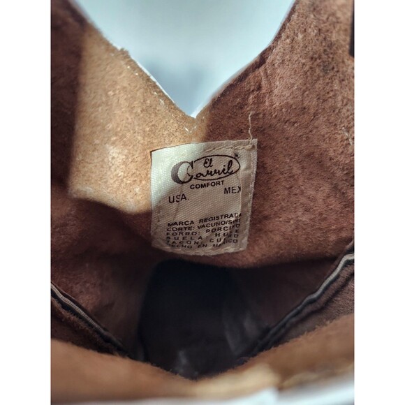 El Carril Genuine Leather Cowgirl Boots Sunflower Embroidered  Size 19.5 Us13.5? - Picture 7 of 8